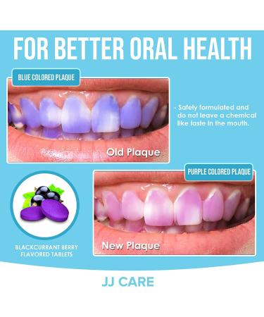 JJ Care Teeth Plaque Disclosing Tablets (120 Count) - Berry Flavor for Kids and Adults - Buy Online on GoSupps.com
