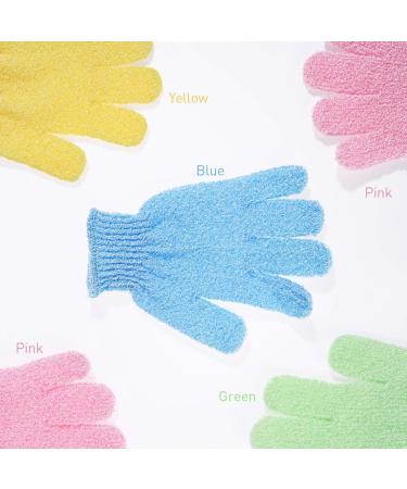4 Pairs Exfoliating Shower Gloves - Body Scrub Gloves for Soft Skin | International Shipping - Buy Online on GoSupps.com