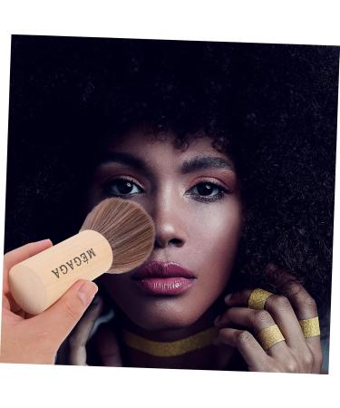 DOITOOL Record Cleaning Brush Makeup Brush Powder Brush Powder Foundation Brush Wooden Handle Facial Brush Blush Brush Short Handle Facial Brush Face Paint Concealer Brush Miss Metal - Buy Online on GoSupps.com