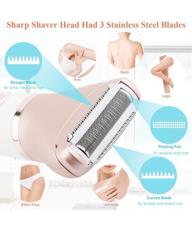 Electric Razor for Women Painless 2 in 1 Wet & Dry Lady Shaver for Women Portable Waterproof Bikini Trimmer Body Hair Removal for Legs Underarms Armpit Face - Buy Online on GoSupps.com