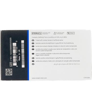 Shop Biofinity Toric Monthly Contact Lenses - Coopervision | 6 Pack BC 8.7 mm DIA 14.5 mm Cyl -1.25 Axis 30 -2.25 D | International Shipping Available - Buy Online on GoSupps.com