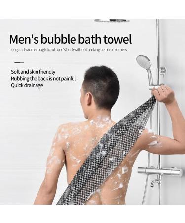 2 Piece Body Scrubber Japanese exfoliating Towel exfoliating Towel Pink Grey Unisex - Buy Online on GoSupps.com