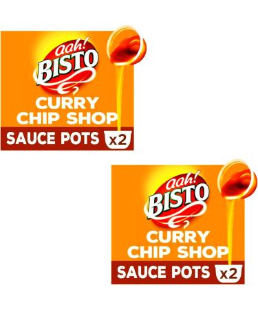 Ready to Use Chip Shop Curry Sauce Pots Bundle - with 4 x Bisto 90g Pots - Microwaveable and Ready in 50 Seconds - Delicious and Versatile - Buy Online on GoSupps.com