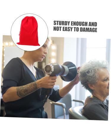 Baluue 3pcs Hair Dryer Storage Bag Hair Blower Bags Hair Dryer Drawstring Bags Hair Dryer Bags Flannel Red - Buy Online on GoSupps.com