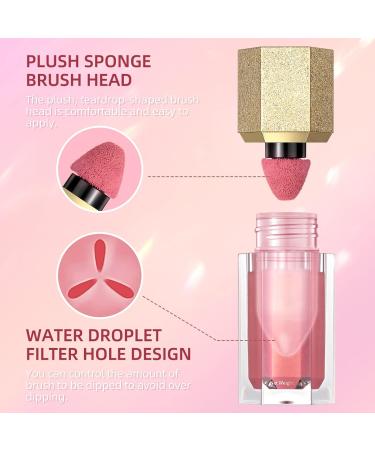Rosarden Shimmer Pink Liquid Blush Stick with Built-in Puff - Long-lasting Cream Blush for Cheeks - Buy Online on GoSupps.com