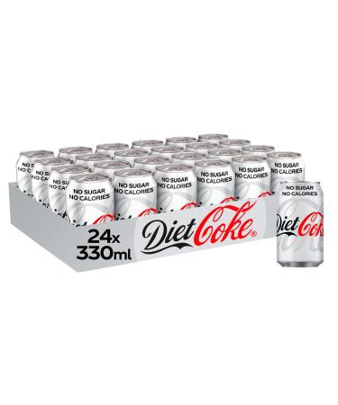 Diet Coca Cola Coke Cans 24x330ml 31.07.2024 (24 Cans (1 Box)) Cola 24 Cans (1 Box)