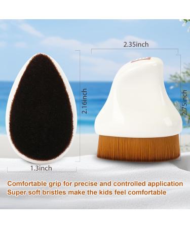 Sunscreen Applicator for Kids & Adults - Sunblock Brush with Protective Case | Beach Essentials (White A - Buy Online on GoSupps.com