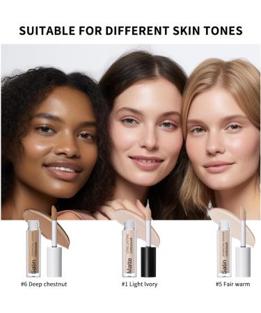 CHAKAE Full Coverage Liquid Concealer for Smooth Waterproof Complexion Perfectly Hides and Blemishes - Buy Online on GoSupps.com