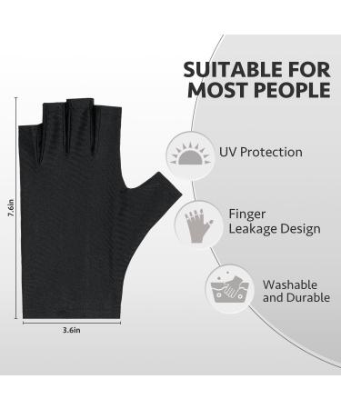 GAOY Anti UV Gloves for Gel Nail Lamp | Professional Fingerless UPF50+ UV Protection for DIY & Salon Nail Art Accessories - Buy Online on GoSupps.com