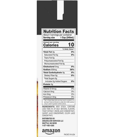 Happy Belly Beef Broth - 32 Ounce | Amazon Brand - Buy Online on GoSupps.com