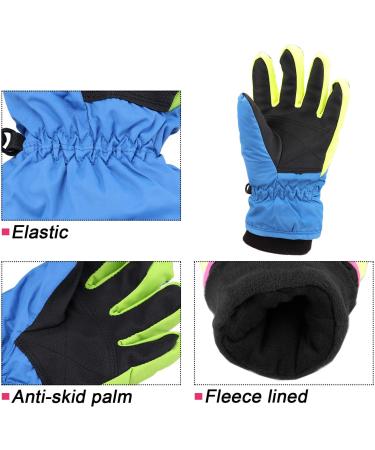 MAGARROW Outdoor Winter Ski Gloves for Kids - Warm Snowproof Fleece Hand Warmers for Boys & Girls (Blue Size S 6-7 Years) - Buy Online on GoSupps.com