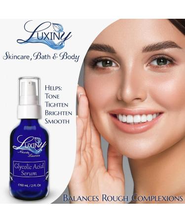 Glycolic Acid Serum - Vegan Anti-Aging Exfoliator for Even Skin Tone & Wrinkle Reduction - 2 oz All Skin Types - Buy Online on GoSupps.com