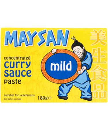 Maysan Chinese Curry Sauce - Mild Flavor - Natural Ingredients - (6 x 180g Packs) - Buy Online on GoSupps.com