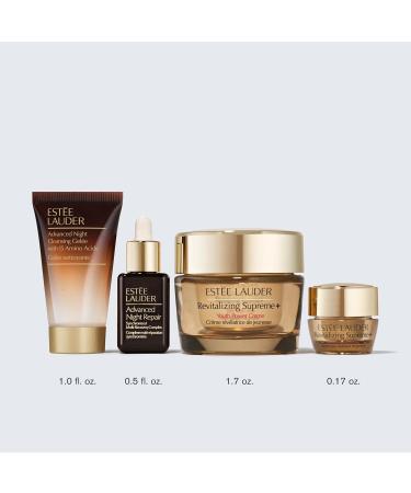 Est e Lauder Revitalizing Supreme+ Holiday Skincare Gift Set | The Lift + Firm Routine | Includes Full-Size Moisturizer 1.7 Ounce + Cleanser 1 Fl Oz Eye Cream 0.17 Ounce Face Serum 0.5 Fl Oz - Buy Online on GoSupps.com