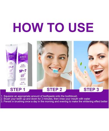 SP-7 Ultra Whitening Toothpaste - Probiotics for Fresh Breath & Stain Removal | Best Teeth Whitening Solution (Purple - Buy Online on GoSupps.com