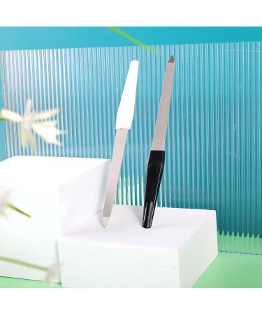 Lusofie 6Pcs Professional Diamond Nail File Double Sided Nail Files Metal Nail File with Non-Slip Handle Manicure Tool Accessories for Home Salon - Buy Online on GoSupps.com