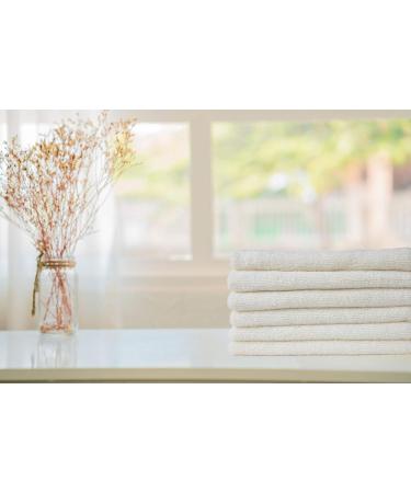 RosenSoft Extra Large Wash Cloths - 16x14 inch, 100% Turkish Cotton, Thick and Absorbent - Set of 6 White Wash Cloths for Body, Face, Hand, Gym, Spa - Fingertip Towels for Bathroom - Buy Online on GoSupps.com