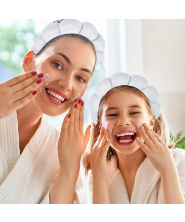 Women's White Spa Hair Band - Soft Sponge Makeup Hair Accessory for Face Washing & Skincare - Buy Online on GoSupps.com