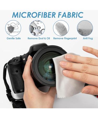 High-Quality Microfiber Cleaning Cloths - 6 Pack (15x18cm) for Glasses Camera Lenses & Screens - Marine & Gray - Buy Online on GoSupps.com
