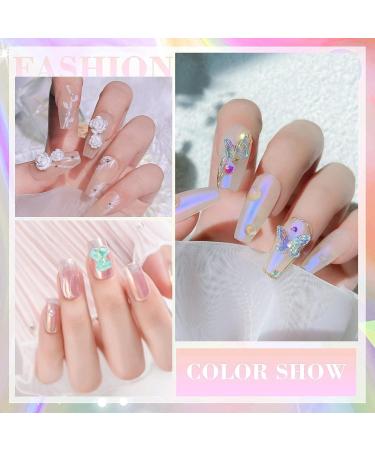 3D Nail Charms 2 Boxes Multi-Shape Aurora Bow Butterfly Bear Flower Nail Art Charms Nail Pearls Rhinestones Gems Nail Art Chains for Nail Art Decoration DIY Crafts (C) - Buy Online on GoSupps.com