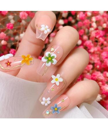 3D Daisy Flower Nail Charms, Caviar Beads, & Resin Flower Gems - 7 Colors, DIY Nail Craft Decoration - Buy Online on GoSupps.com