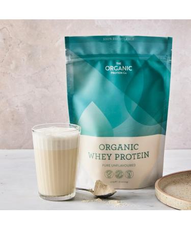 Organic Protein Co. Pure Unflavoured Whey Protein Powder - 1.2kg Pack | Gluten & Soya Free | Naturally Occurring BCAA | Ideal for Shakes & Snacks - Buy Online on GoSupps.com