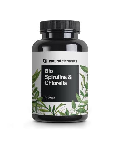 Bio Spirulina & Chlorella Presslingen - 500 tablets - 100% pure & natural - certified organic laboratory test without additives vegan and produced in Germany - Buy Online on GoSupps.com
