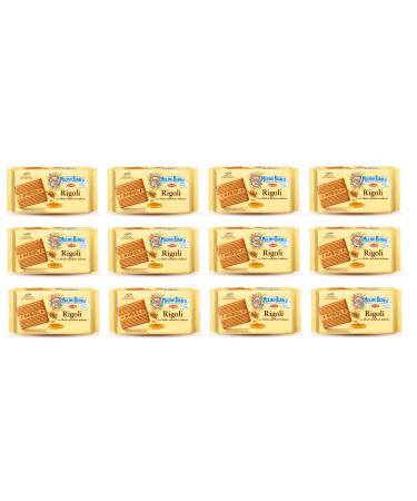 Mulino Bianco Pack of 12 Mulino Bianco biscuits with Rigoli honey 400g for cakes butter cookies brioches