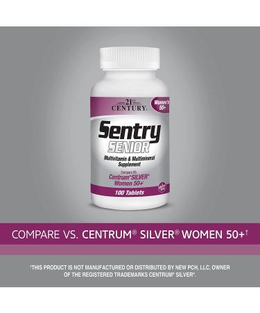 21st Century Sentry Senior Womenâ€™s Multivitamin & Multimineral 50+ - 100 Tablets - Buy Online on GoSupps.com