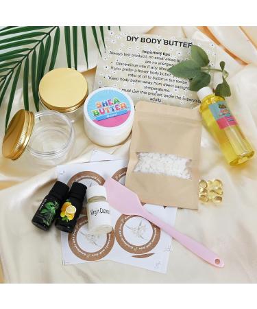 JUYRLE Body Butter Making Kit- Shea Butter Lotion Making Kit DIY Crafts for Adults with Coconut Oil Organic Shea Butter Natural Whipped Coconut Oil Body Butter Maker Skin Care Gifts for Women - Buy Online on GoSupps.com
