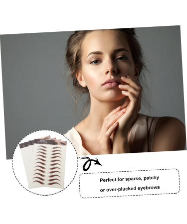 FOMIYES 20 Sheets Waterproof Eyebrow Stickers Temporary Eyebrow Tattoos Brown 6d Hair-like Eyebrows Stickers - Buy Online on GoSupps.com
