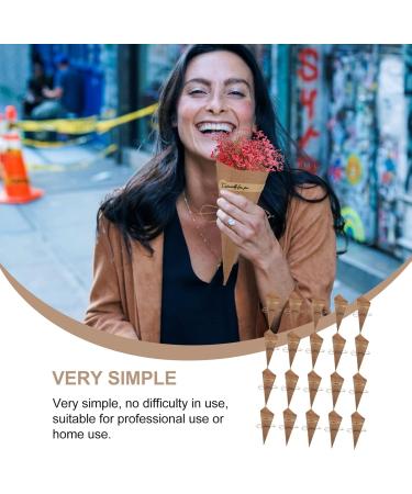 Alipis 50pcs Cone Cake Tube Flower Wrapping Paper Wrapping Paper Black Kraft Paper Cones Flowers Cutter Kraft Paper Color 15x15x0.1cm - Buy Online on GoSupps.com