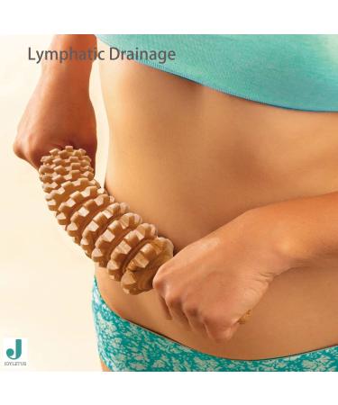 JOYLETUS Curved Wooden Massage Stick Roller for Anti Cellulite Lymphatic Drainage - Self Therapy Tool for Deep Tissue Massage and Pain Relief - Buy Online on GoSupps.com