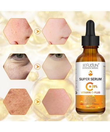 Vitamin C Face Serum 20% Vitamin C Serum with Hyaluronic Acid for Face and Cleavage Serum Face Vitamin C Serum High Dose Vitamin C Face Anti-Ageing Against Dark Spots (30 ml) - Buy Online on GoSupps.com
