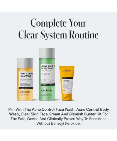 Geologie Skin Repair Moisturizer Face Cream | Clear System Retinol Resurfacing Formula | For Blemish Prone Skin with Niacinamide & Hyaluronic Acid | 60 ML - Buy Online on GoSupps.com