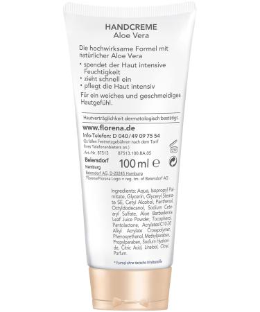 Florena Organic Aloe Vera Hand Cream - Pack of 2 (100 ml Each) | Hydrating & Nourishing Hand Care - Buy Online on GoSupps.com