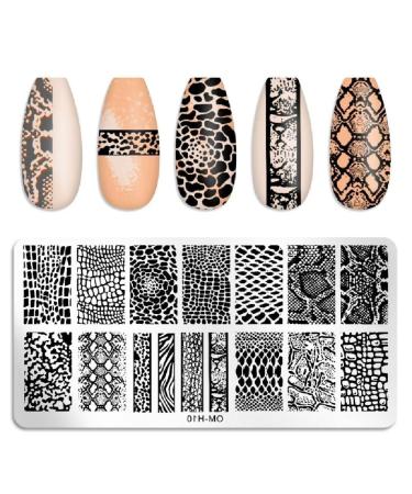 Nail Art Stamping Plate Valentine's Day Nail Art Flower Butterfly Vine Leaf Snake Nail Art Stamping Stamping Plate 10