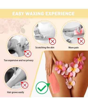Wax Beads for Hair Removal - Sensitive Skin 5 Packs of 100g Hard Wax Beads & 20 Sticks Ideal for Bikini Brazilian Body & Face - Rose Chamomile Aloe Violet & Cream - Buy Online on GoSupps.com