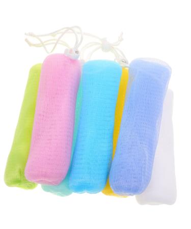 7pcs Foaming Soap Soap Maker Shower Pouf Soap on a Rope Soap Jabon De Ba o Sponges for Bathing Bath Shower Loofah Clean Man Pe Network Exfoliating Soap