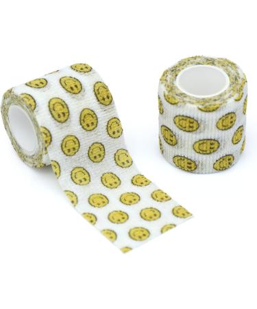 KEQCQE Cohesive Bandage Self Adherent Wrap Athletic Tape Breathable Vet Tape First Aid Tape for Dogs Cats Horses Birds & Wrist Healing Ankle Sprain Swelling 2 Inch Smile 6 Rolls - Buy Online on GoSupps.com