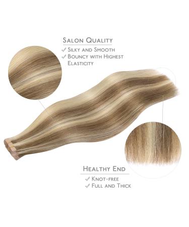 Buy If-Alife 20pcs 60g 26 Real Hair Tape Extensions - Ash Brown & Golden Blonde Highlights - Invisible Skin Weft Remy Hair Extensions for Silky Straight Elegance - Buy Online on GoSupps.com