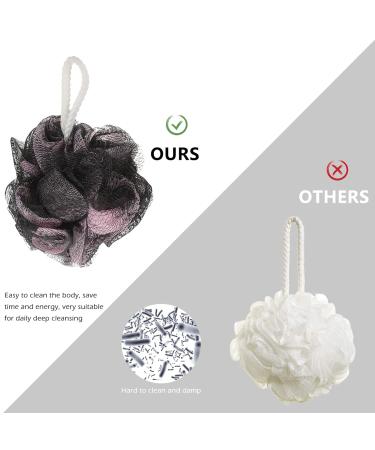 4pcs Foaming Net Loofah Men's Shower Sponge Set | Bathroom Cleaning Supplies & Hotel Bathing Balls - Buy Online on GoSupps.com