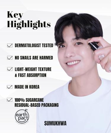 Snail Mucin 97% & Ginseng Essence Serum - Hydrating Face Moisturizer with 8 Hyaluronic Acids | Korean Skincare for Dry Skin | 150ml - Buy Online on GoSupps.com