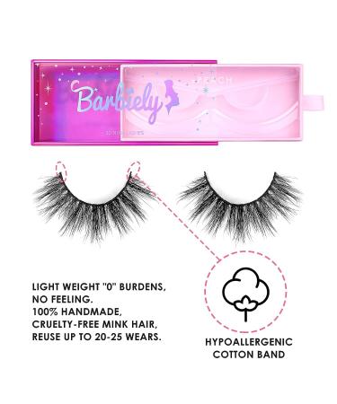 Barbiely 16mm Natural Lashes  3D Mink Lashes  3 Pairs Short Wispy Fluffy Mink Eyelashes  100% Handmade Real Mink Lashes  Natural Look  Soft Reusable  Cruelty Free(Daily Show) A-Daily Show/16MM - Buy Online on GoSupps.com