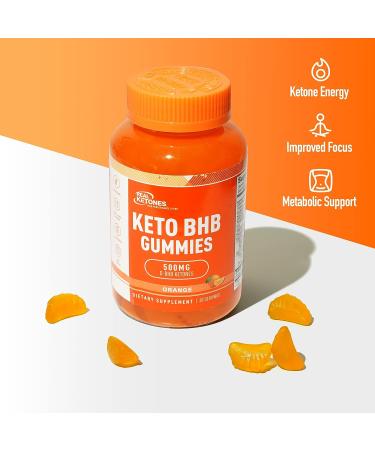 Real Ketones Exogenous Keto BHB Gummies - Orange Flavor (30 Servings) | Rapid Ketosis & Keto Diet Support - Buy Online on GoSupps.com
