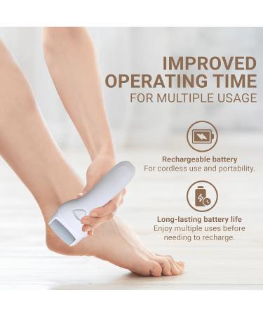 Electric Callus Remover - Waterproof Rechargeable Foot Scrubber with 3 Rollers for Smooth Feet | Best Foot Care Solution - Buy Online on GoSupps.com