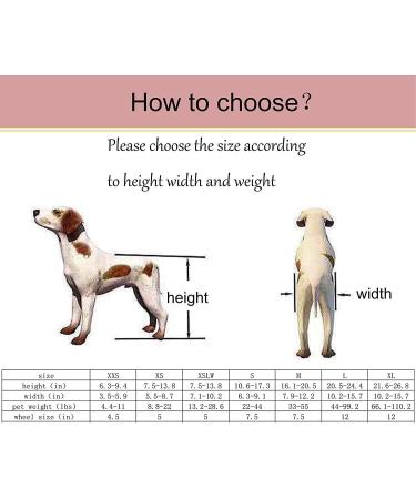 HeoBam Pet Wheelchair for Handicapped Hind Legs Small Dog Cat Doggie Two Wheels Adjustable Dog Wheelchair cart 7 Sizes for hind Legs Rehabilitation (S) - Buy Online on GoSupps.com