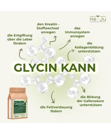 Buy 1000g Glycin Powder - Pure Vegan Amino Acid 330 Portions Lab-Tested Additive-Free | Premium Quality 1kg - Buy Online on GoSupps.com