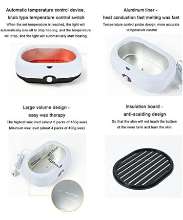 BOR Paraffin Wax Bath - 280W 4L Adjustable Wax Warmer for Hands & Feet Skin Moisturizer & Blood Circulation Booster - Premium Black - Buy Online on GoSupps.com