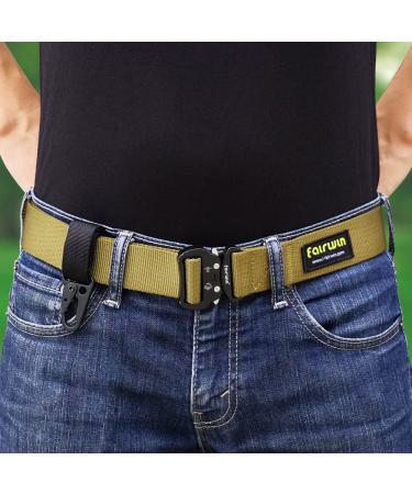FAIRWIN Tactical Gear Clip  Nylon Key Ring Holder or Tactical Belt Keepers Military Utility HangerÂ Carabiner Tactical Molle Hook  Black  Tan  Green Black-2 - Buy Online on GoSupps.com